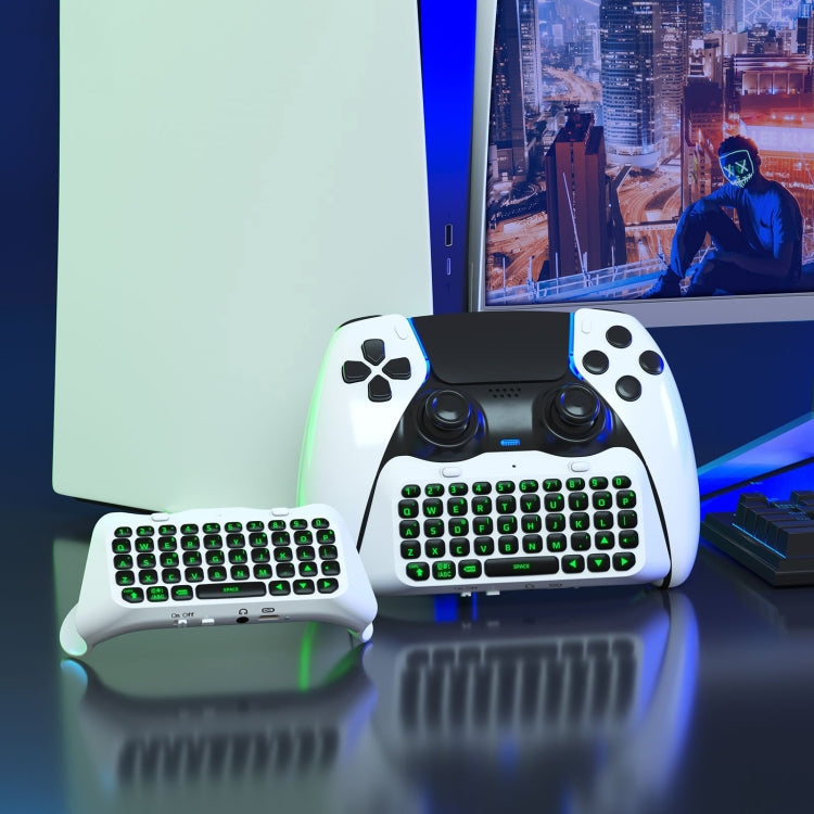 For PS5 JYS-P5172 Gamepad Wireless Bluetooth External Keyboard, Without Gamepad(White)