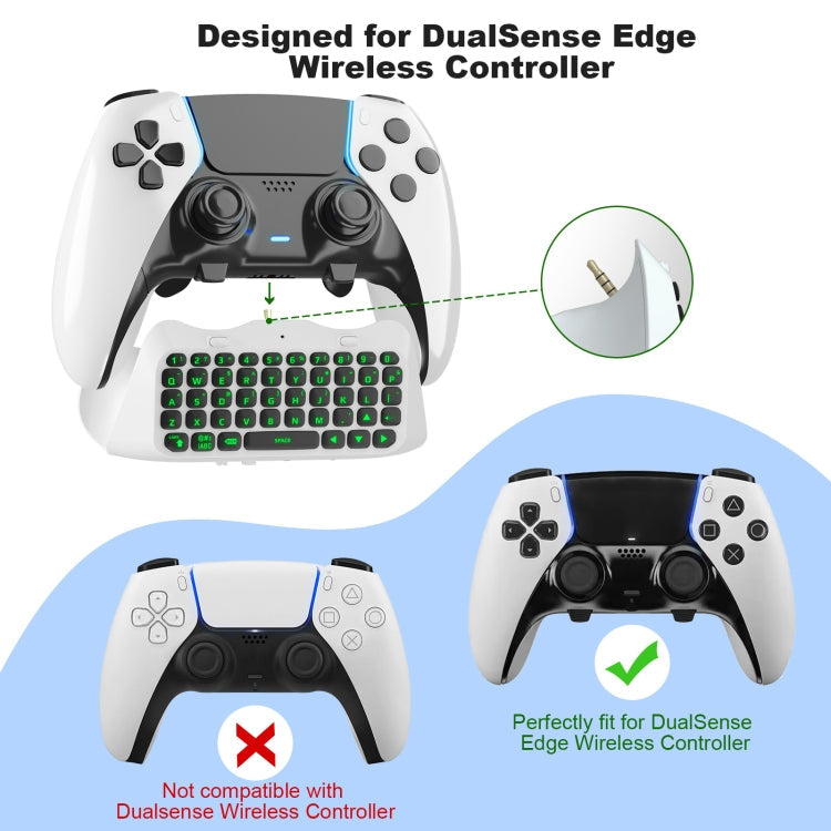 For PS5 JYS-P5172 Gamepad Wireless Bluetooth External Keyboard, Without Gamepad(Black)