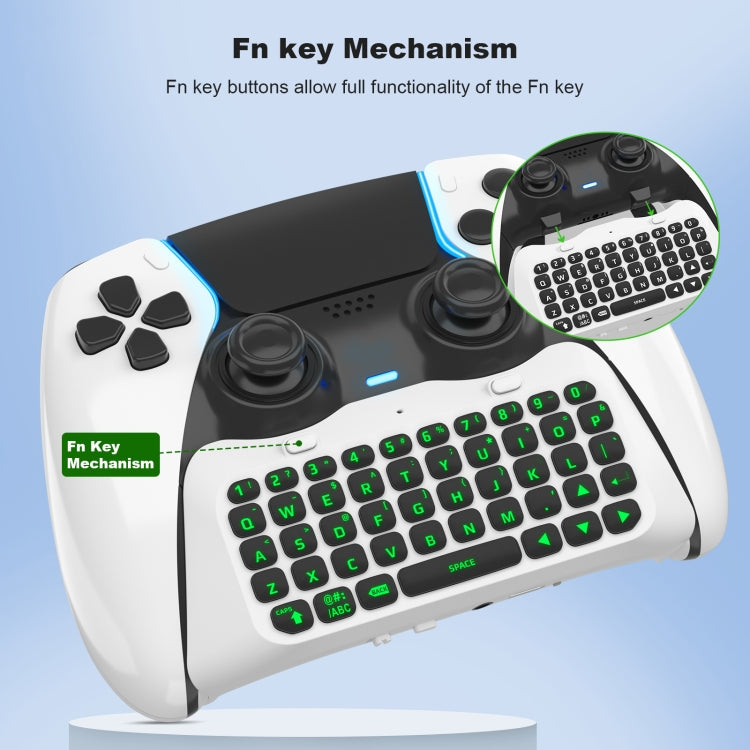 For PS5 JYS-P5172 Gamepad Wireless Bluetooth External Keyboard, Without Gamepad(Black)