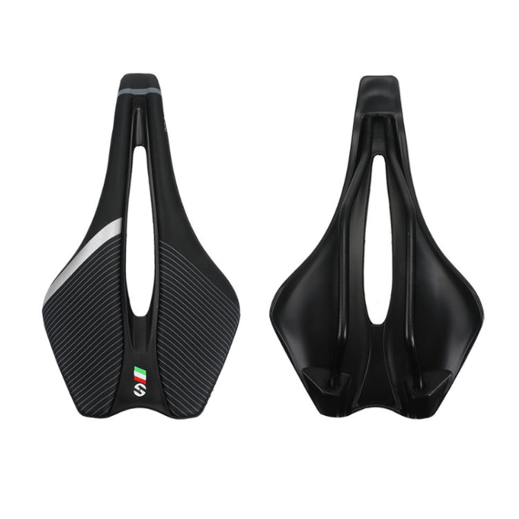 TOSEEK Bicycle Shock-absorbing Comfortable Widened Saddle(Silver)