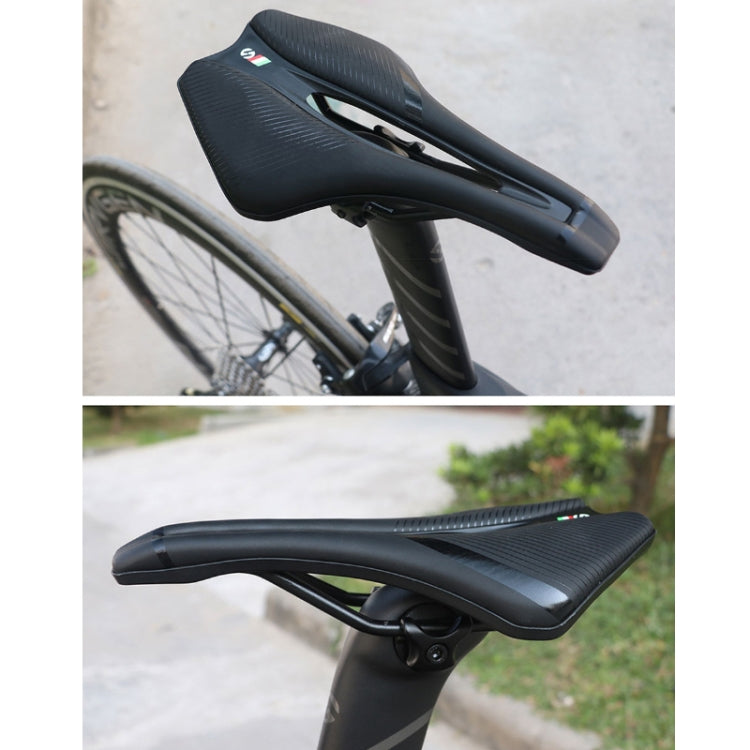 TOSEEK Bicycle Shock-absorbing Comfortable Widened Saddle(Silver)