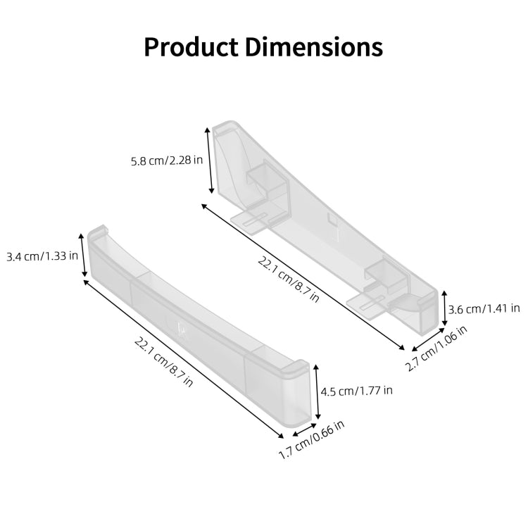 For PS5 Slim JYS-P5189 Console Horizontal Placement Stand Digital / Optical Drive Version Universal Storage Mount(Transparent)
