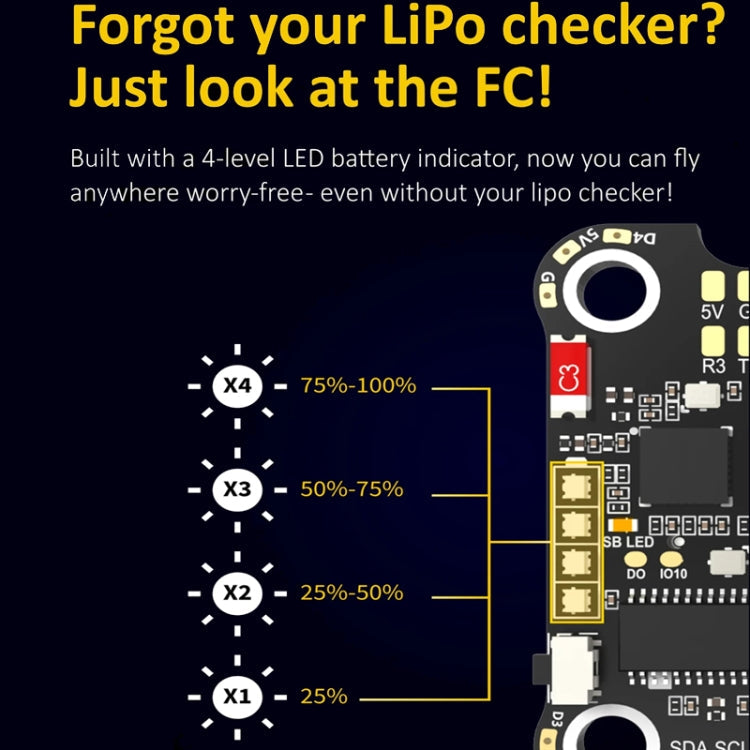 SpeedyBee BLS 50A 4-in-1 ESC 3-6S Lipo Barometer For RC Drone