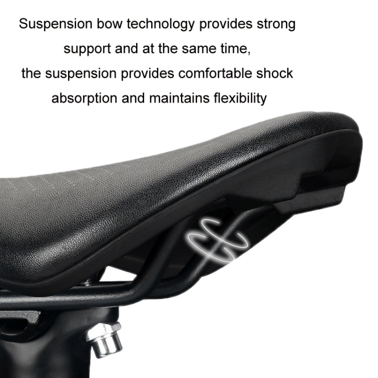 TOSEEK Bicycle Wide Seat Cushion Shock Absorption Comfortable Saddle, Color: Orange