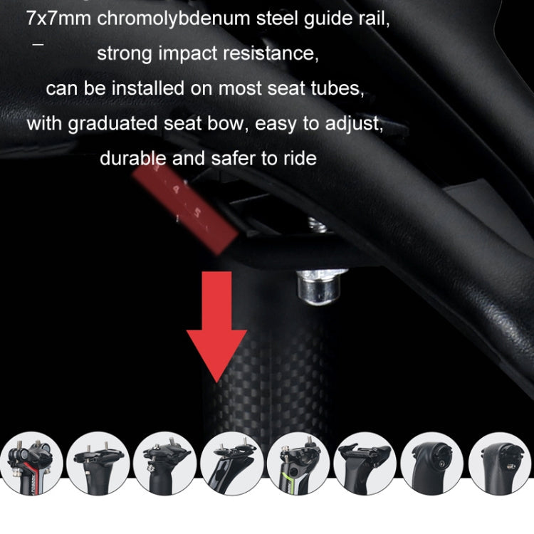 TOSEEK Bicycle Wide Seat Cushion Shock Absorption Comfortable Saddle, Color: Black