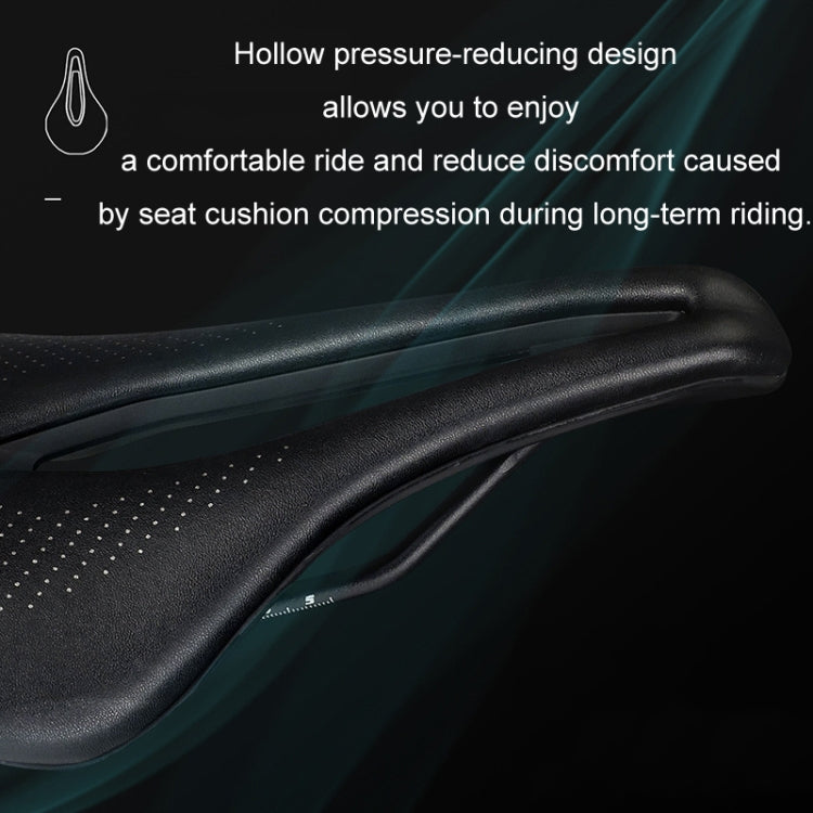TOSEEK Bicycle Wide Seat Cushion Shock Absorption Comfortable Saddle, Color: Red