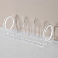 Book Riser Stand Desktop Book Storage Shelf Student Transparent Book Holder(White Ring)