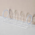 Book Riser Stand Desktop Book Storage Shelf Student Transparent Book Holder(Blue Ring)