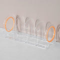 Book Riser Stand Desktop Book Storage Shelf Student Transparent Book Holder(Yellow Ring)
