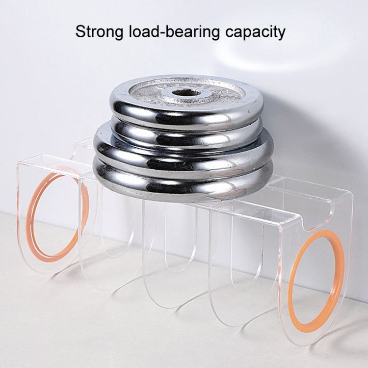 Book Riser Stand Desktop Book Storage Shelf Student Transparent Book Holder(White Ring)