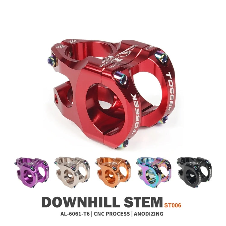 TOSEEK 35mm Aluminum Alloy Stem Bicycle Modification Accessories, Color: Orange