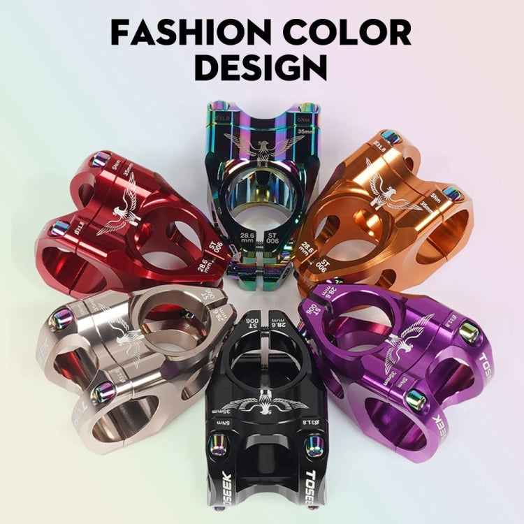 TOSEEK 35mm Aluminum Alloy Stem Bicycle Modification Accessories, Color: Titanium