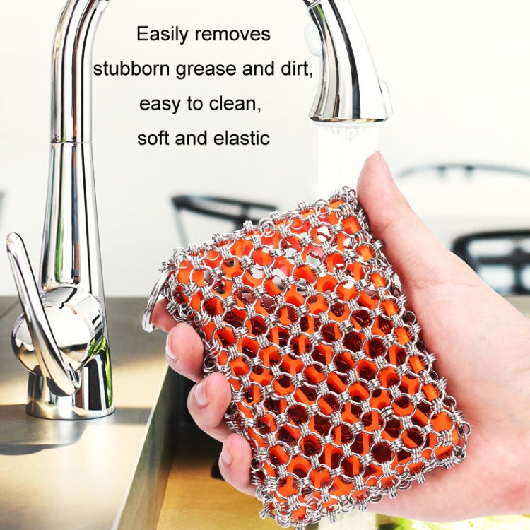 Stainless Steel High Temperature Resistant Silicone Brush Pot Cleaning Supplies, Specification: 3 Ring(Green)