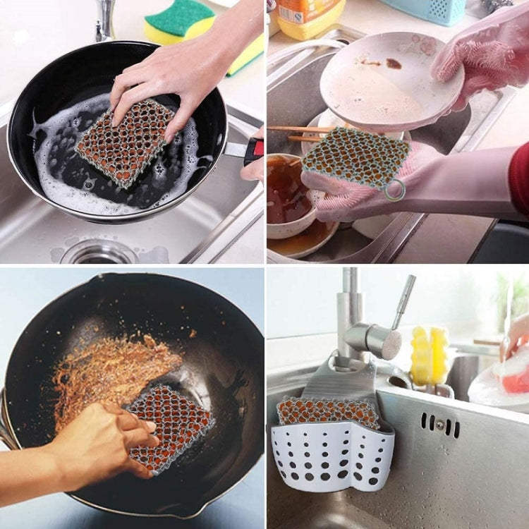 Stainless Steel High Temperature Resistant Silicone Brush Pot Cleaning Supplies, Specification: 3 Ring(Green)