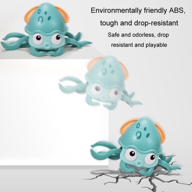 Children Electrical Sensor Octopus Toy Automatic Obstacle Avoidance Sound Light Crawling Quirky Toy(Pink)