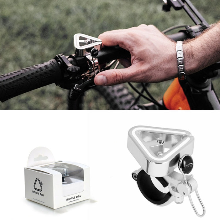 N+1 Mountain Bike Bell Universal Triangle Copper Bell, Color: Clip Ring Silver