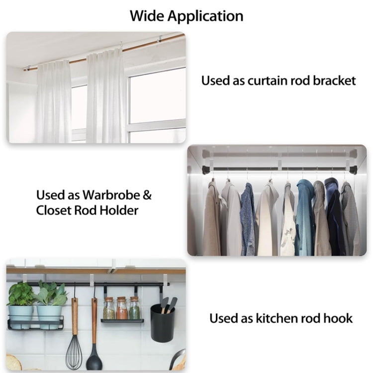 Curtain Roman Rod Top Installation Bracket Curtain Mounting Base Trays Accessories(Black)