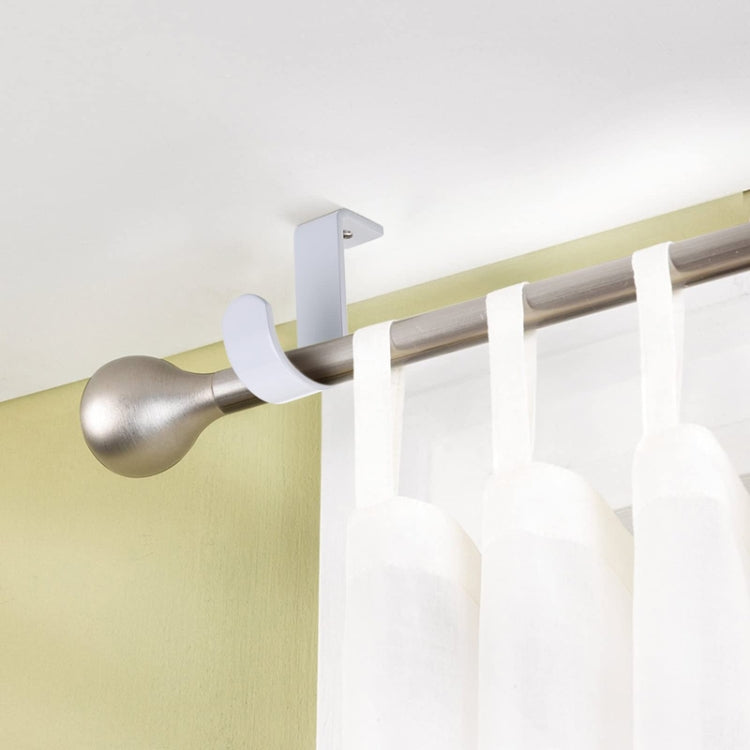 Curtain Roman Rod Top Installation Bracket Curtain Mounting Base Trays Accessories(White)