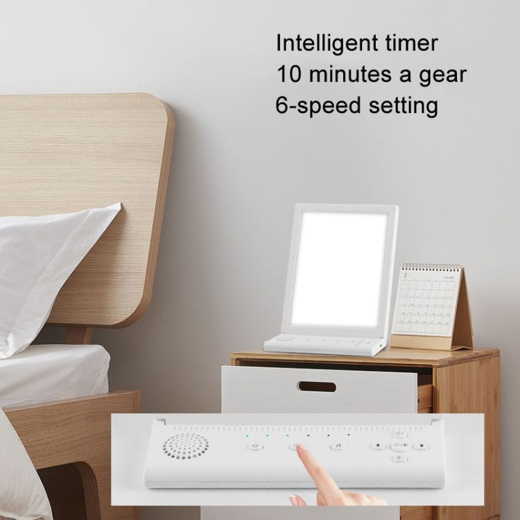 SAD White Noise Phototherapy Lamp Smart Emotional Night Light Music Decompression Therapy Light With Type-C Line+EU Plug