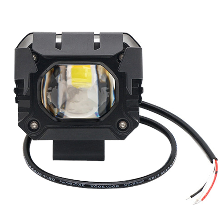 Motorcycle Strong Light With Lens Spotlight Electrical Bike Conversion Spotlight Paving Light(White And Yellow Dual Light)