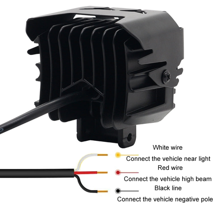Motorcycle Strong Light With Lens Spotlight Electrical Bike Conversion Spotlight Paving Light(White And Yellow Dual Light)