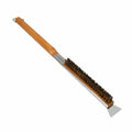 21 Inch Wooden Handle Pizza Oven Brush with Stone Scraper, Spec: Palm Stalk Fiber Bristles Color Spray