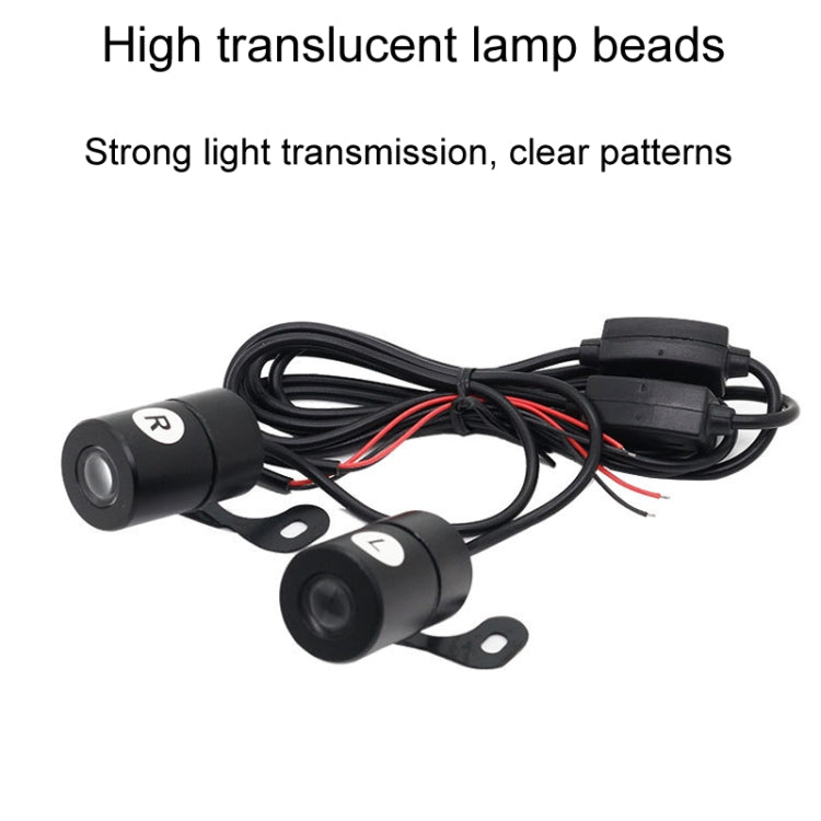 1pair Motorcycle Angel Wings Welcome Light LED Chassis Modified Wings Projector Light(White)
