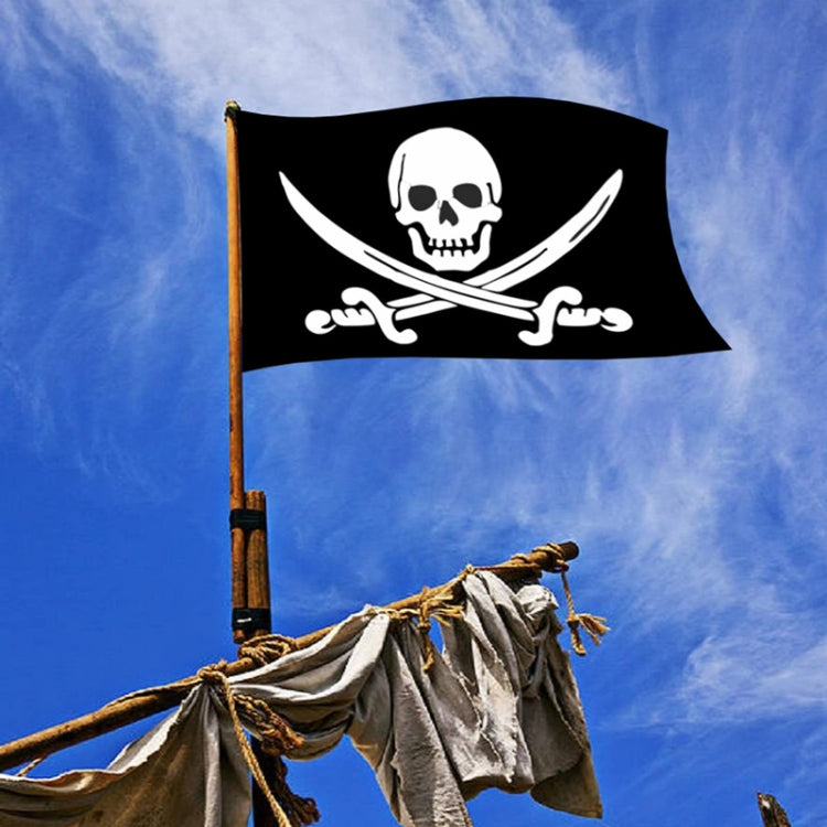 60x90cm Bar Haunted House Pirate Skeleton Flag Halloween Hanging Cloth, Style: Bald Eye Mask