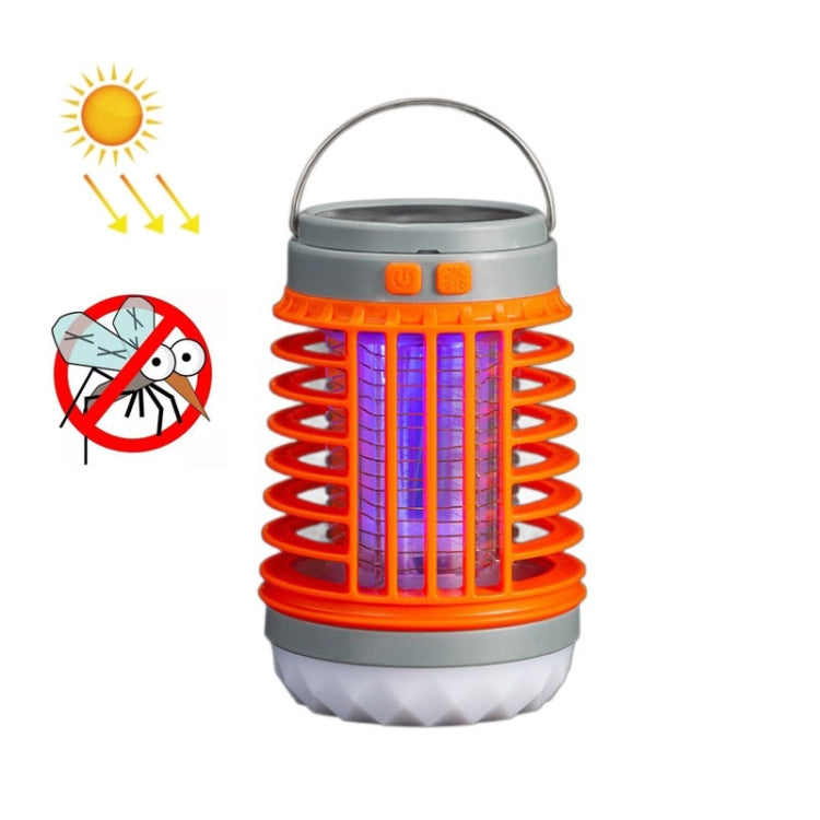 E-SMARTER W890-1 Solar LED Electric Shock Mosquito Light Outdoor USB Rechargeable Lighting Mosquito Trap(Orange)