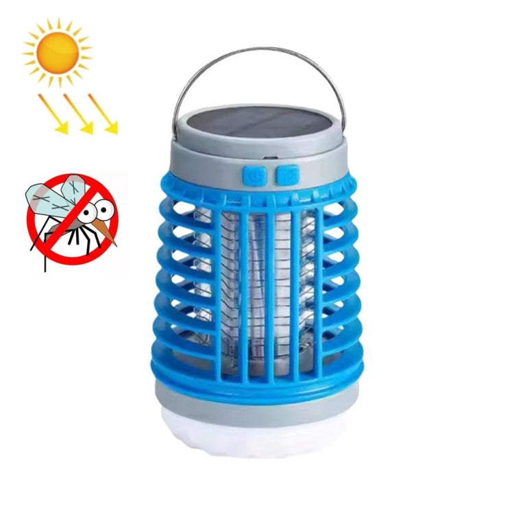 E-SMARTER W890-1 Solar LED Electric Shock Mosquito Light Outdoor USB Rechargeable Lighting Mosquito Trap(Blue)