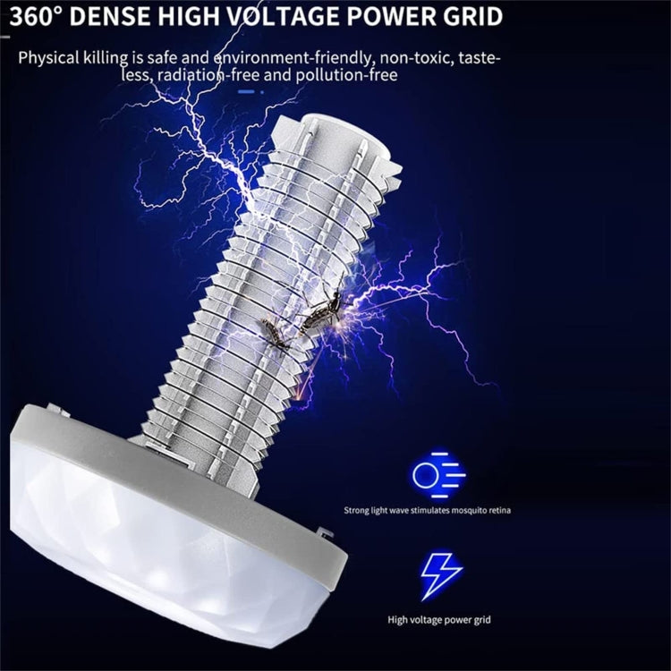 E-SMARTER W890-1 Solar LED Electric Shock Mosquito Light Outdoor USB Rechargeable Lighting Mosquito Trap(Blue)