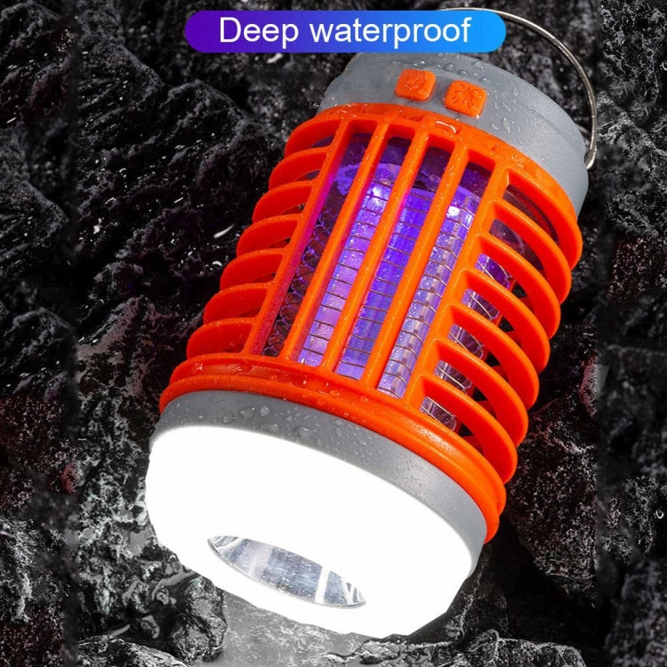 E-SMARTER W890-1 Solar LED Electric Shock Mosquito Light Outdoor USB Rechargeable Lighting Mosquito Trap(Blue)