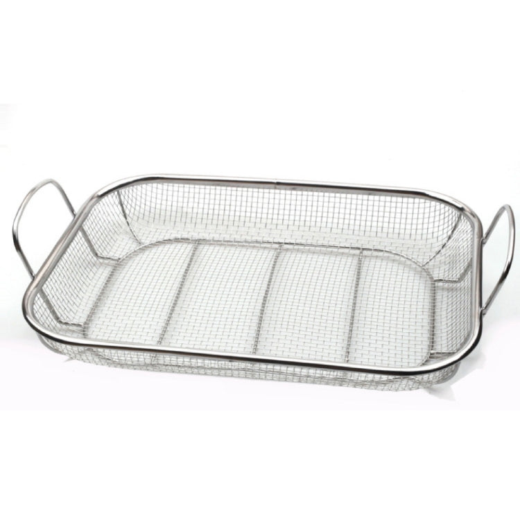 Stainless Steel Square BBQ Basket Heightened Handle Anti-scalding Grill Basket 42.5x28x10.5