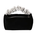 Velvet With Rhinestones Evening Bag Ladies Banquet Evening Clutch Bag(Black)