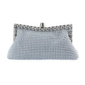Aluminum Beads Rhinestone Evening Bag Ladies Banquet Evening Clutch Bag(Silver)