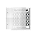25sheets /Set A5 6 Holes Save Money Challenge Envelopes Replacement Inner Page, Spec: Set 4