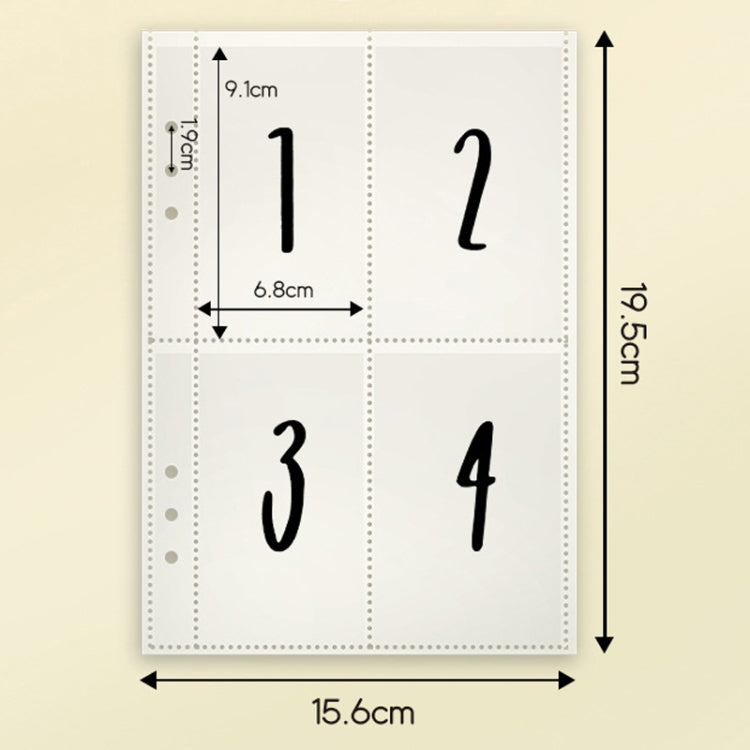 25sheets /Set A5 6 Holes Save Money Challenge Envelopes Replacement Inner Page, Spec: Double-grid