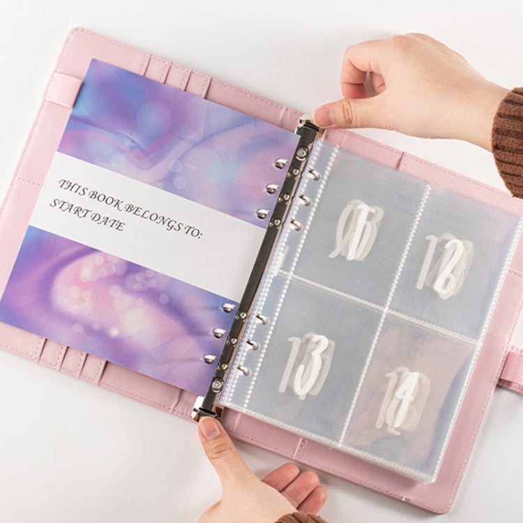 25sheets /Set A5 6 Holes Save Money Challenge Envelopes Replacement Inner Page, Spec: Set 3