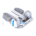 For Sony PS5 Slim PGTECH GP-521 Handle Charging Base Host Cooling Rack With Disc Rack(White)