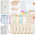 A6 German Loose Leaf Cash Budget Notebook Crocodile Pattern Macaron PU Leather Budget Planner(White)