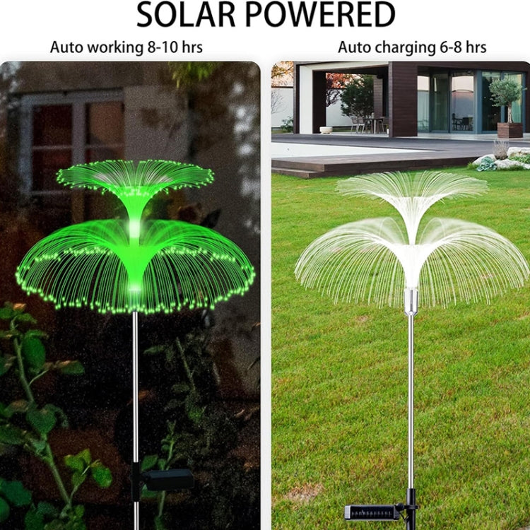 Solar Fiber Optic Light Double Layer Jellyfish Light LED Outdoor Garden Decoration Atmosphere Lamp, Style: Basic Model