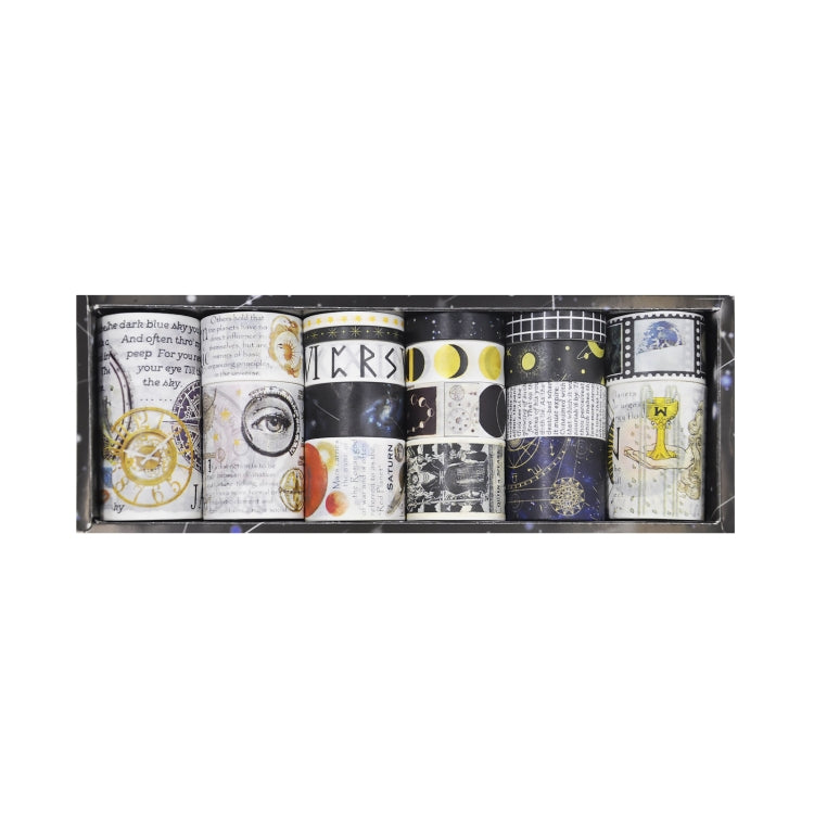 18rolls /Box  Nostalgic Memory Washi Tape Set Retro Style DIY Scrapbook Stickers, Style: Cosmic Nebula