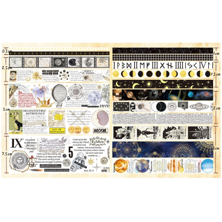 18rolls /Box  Nostalgic Memory Washi Tape Set Retro Style DIY Scrapbook Stickers, Style: Elegant Prelude