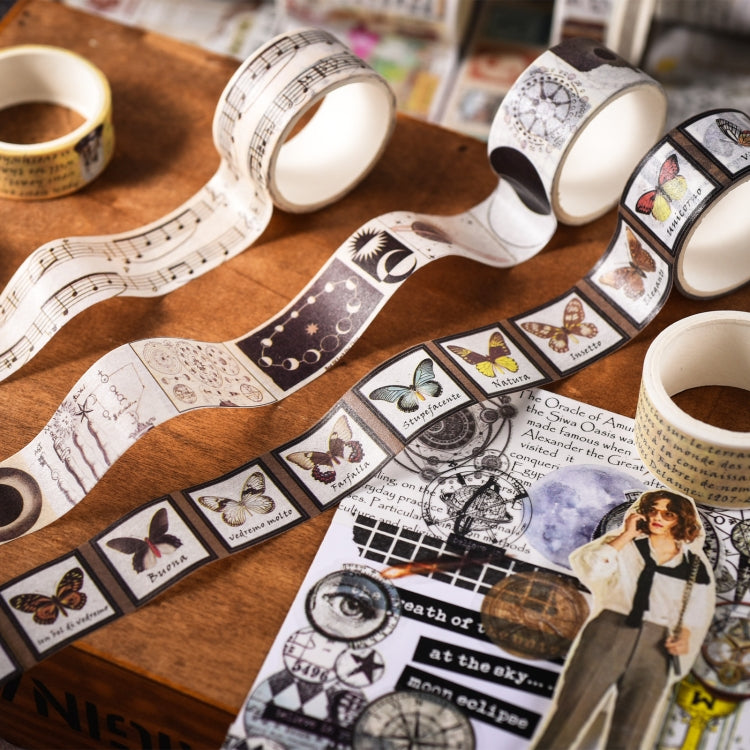 18rolls /Box  Nostalgic Memory Washi Tape Set Retro Style DIY Scrapbook Stickers, Style: World Travele