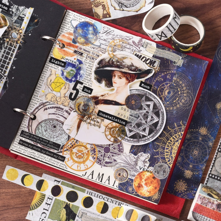 18rolls /Box  Nostalgic Memory Washi Tape Set Retro Style DIY Scrapbook Stickers, Style: Sealing Manuscript