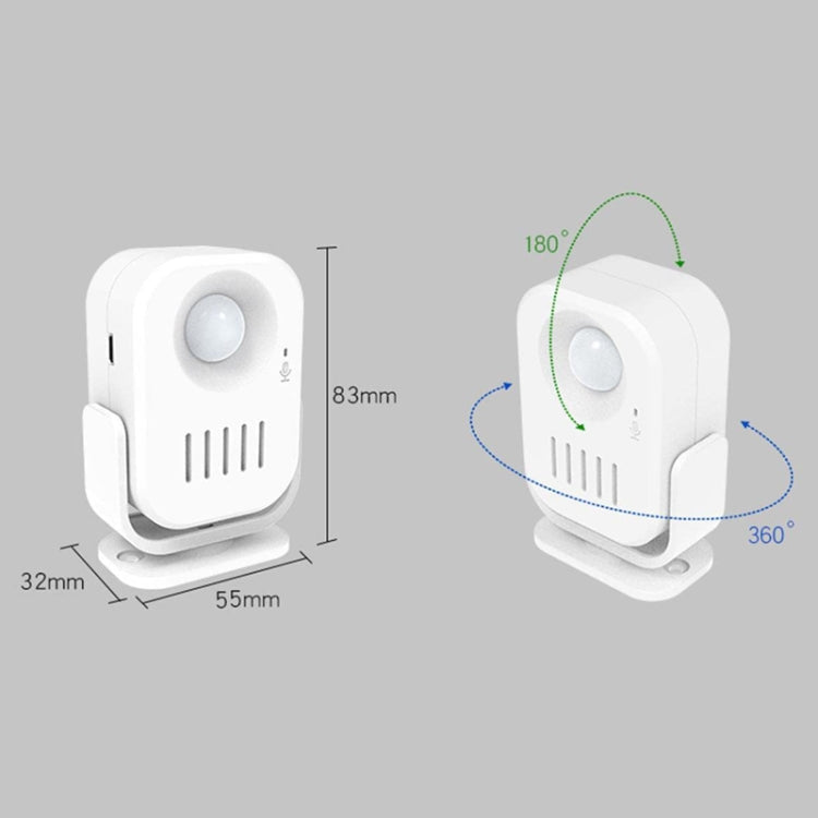 N911P Intelligent Infrared Sensor Recordable Doorbell Welcome Voice Prompt Loudspeaker
