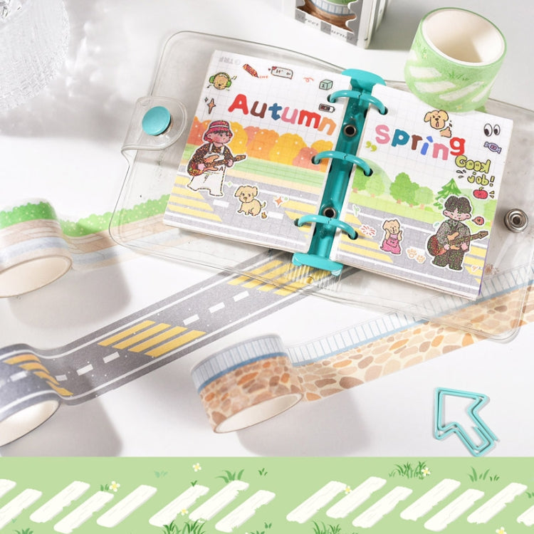 4rolls /Box 2.5cm x 2m Slow Life Washi Tape for Scrapbooking and Journal Decoration, Style: Street Corner Diary