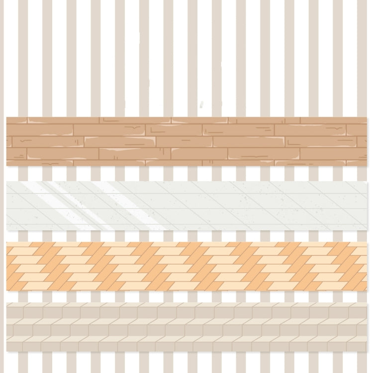 4rolls /Box 2.5cm x 2m Slow Life Washi Tape for Scrapbooking and Journal Decoration, Style: Indoor Floor