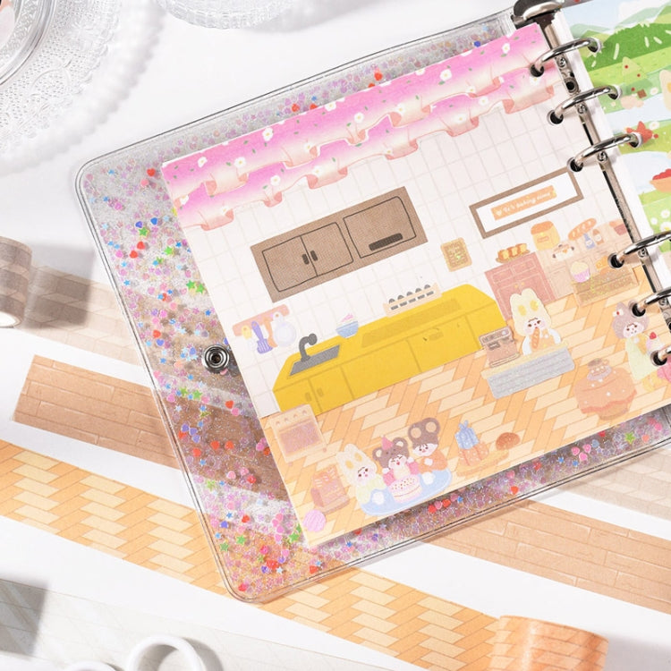 4rolls /Box 2.5cm x 2m Slow Life Washi Tape for Scrapbooking and Journal Decoration, Style: Indoor Floor