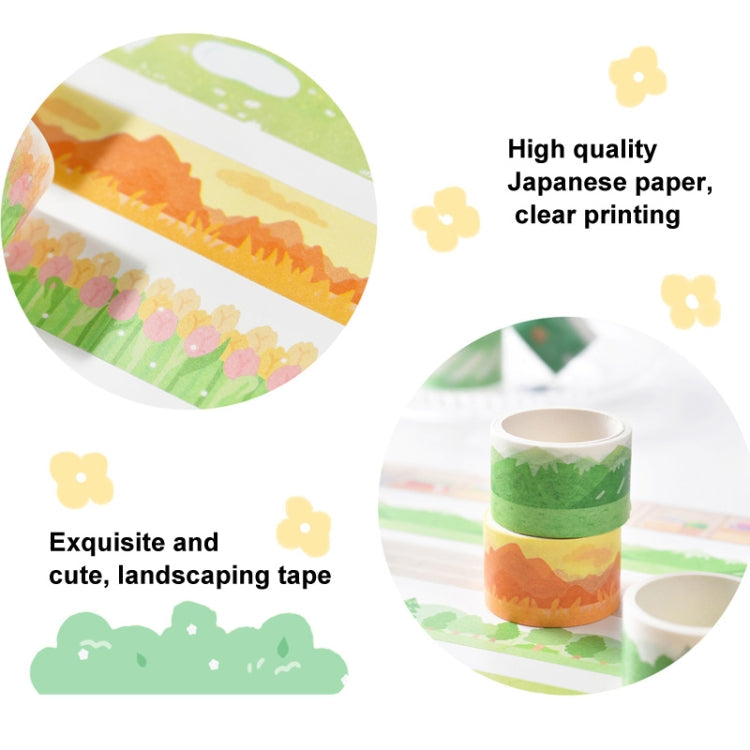 4rolls /Box 2.5cm x 2m Slow Life Washi Tape for Scrapbooking and Journal Decoration, Style: Street Corner Diary
